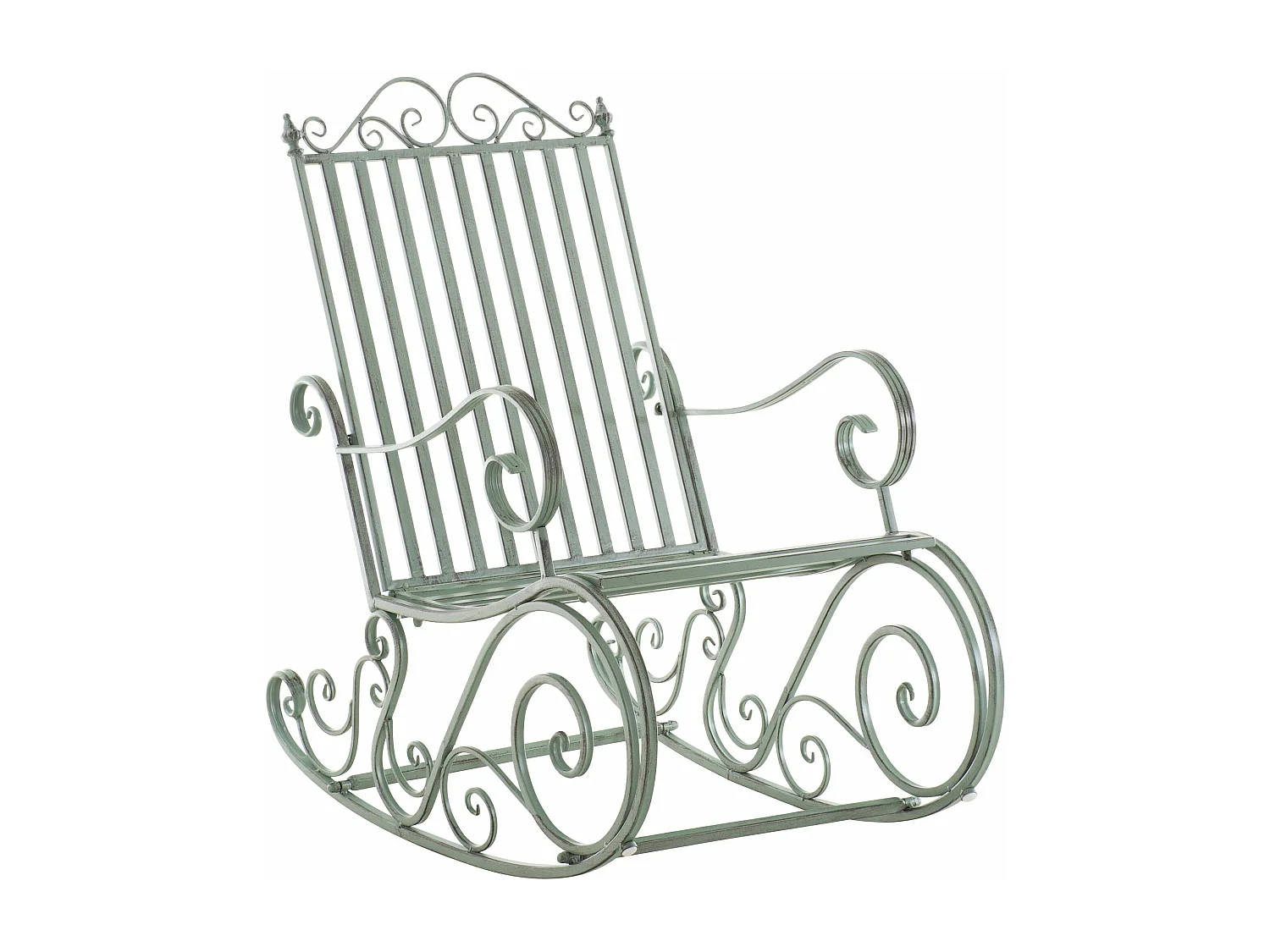 Fauteuil à bascule - Métal - Vert antique - Smilla