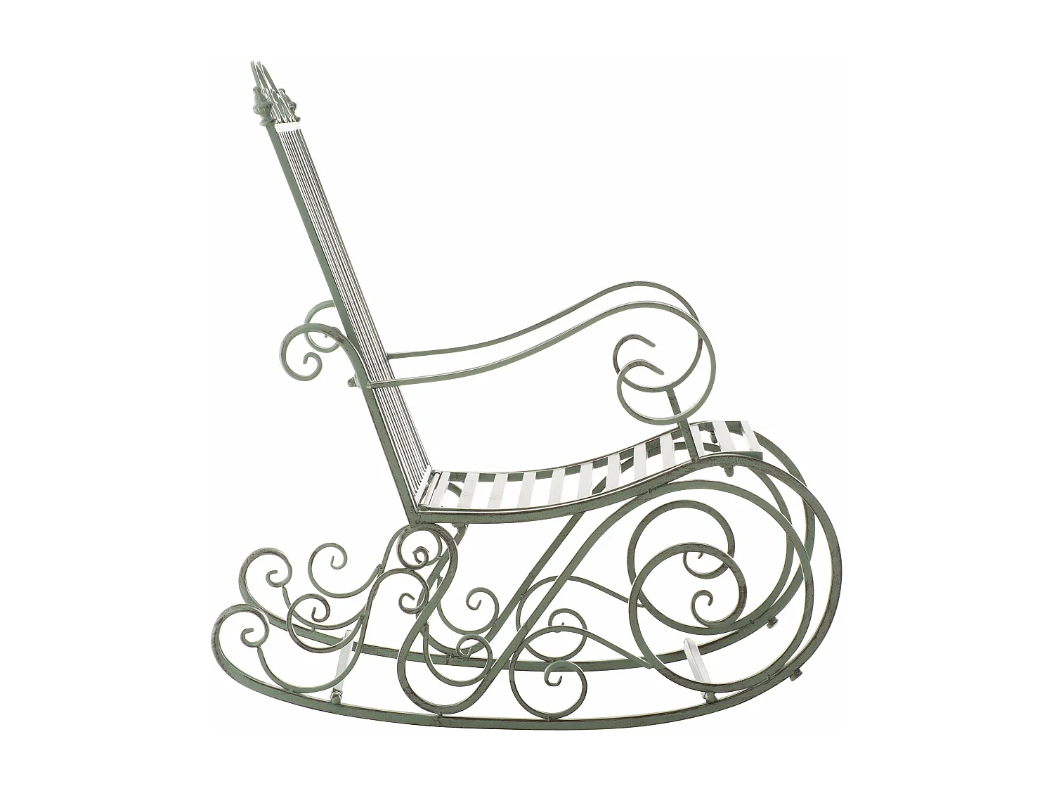 Fauteuil à bascule - Métal - Vert antique - Smilla