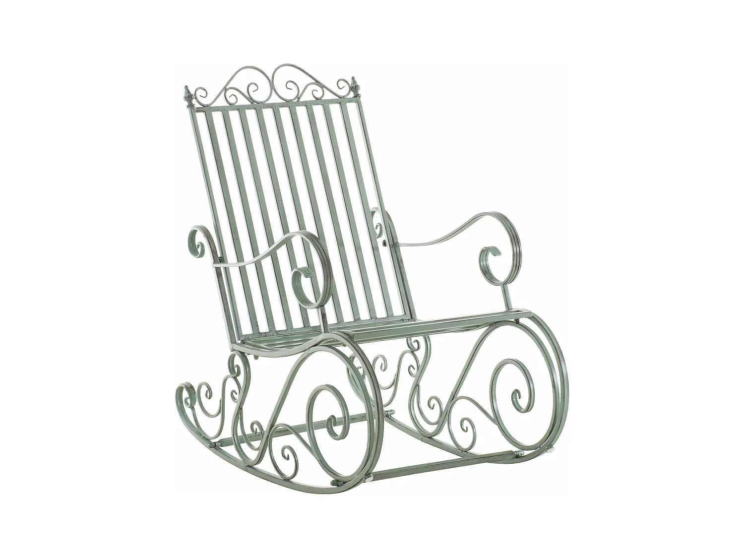 Fauteuil à bascule - Métal - Vert antique - Smilla