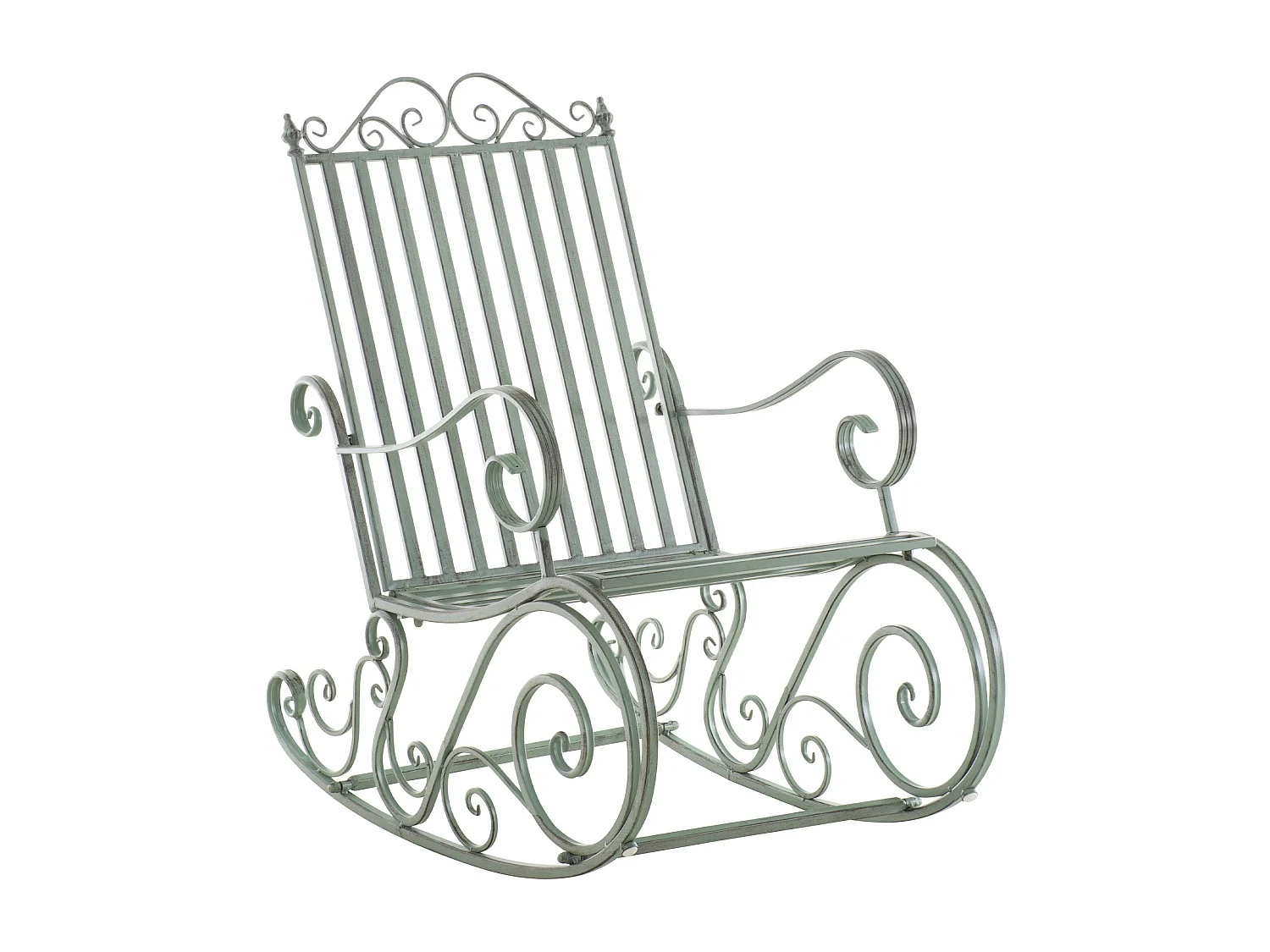 Fauteuil à bascule - Métal - Vert antique - Smilla