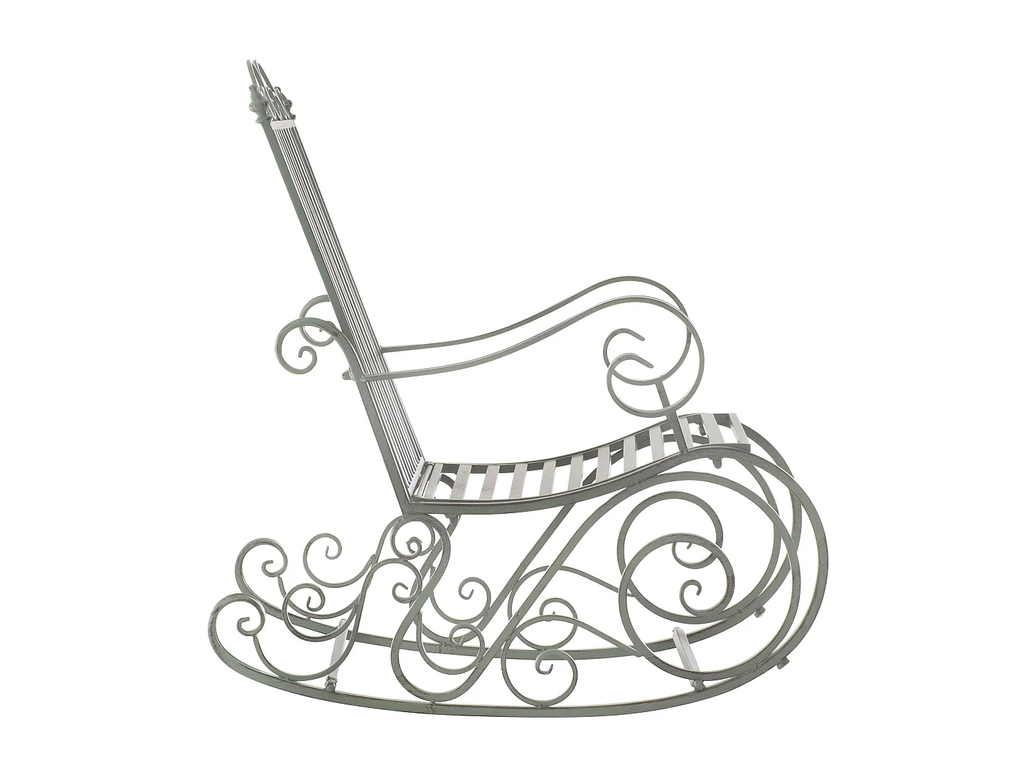 Fauteuil à bascule - Métal - Vert antique - Smilla