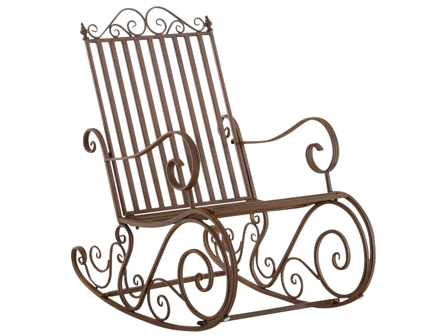 Lot de 2  Fauteuil à bascule - Métal & Antique clair - Marron - Smilla