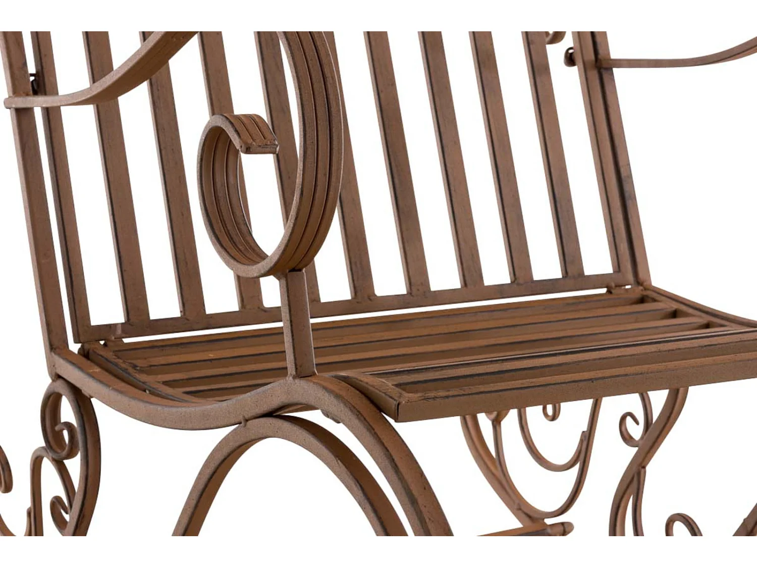 Lot de 2  Fauteuil à bascule - Métal & Antique clair - Marron - Smilla