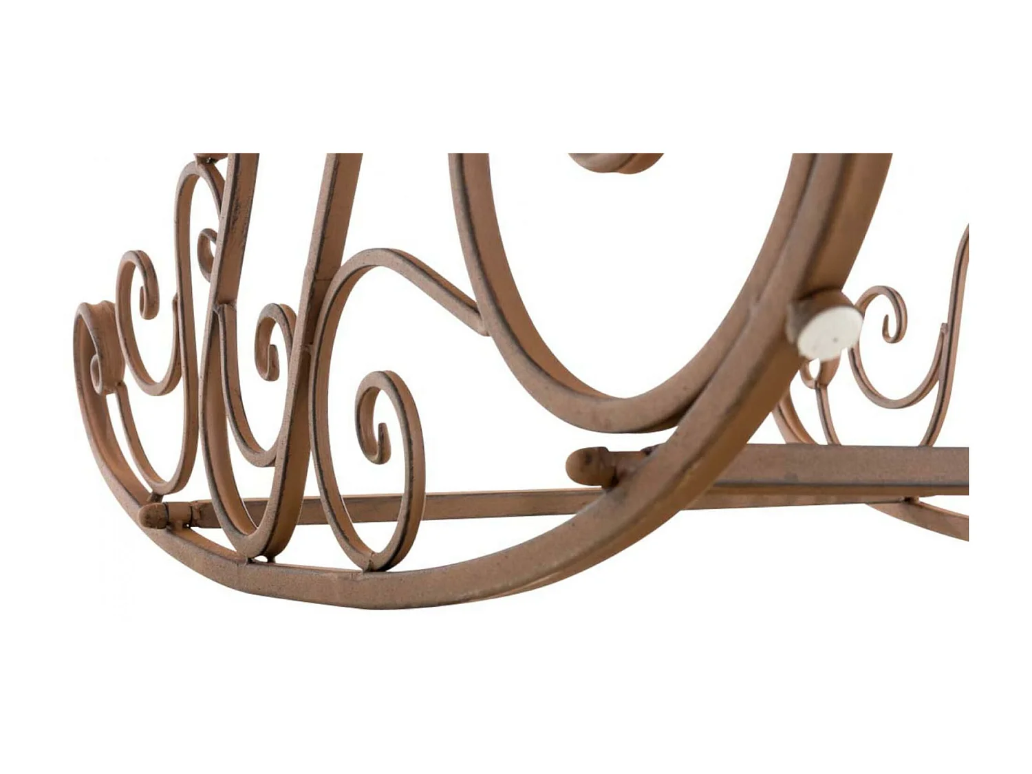 Lot de 2  Fauteuil à bascule - Métal & Antique clair - Marron - Smilla