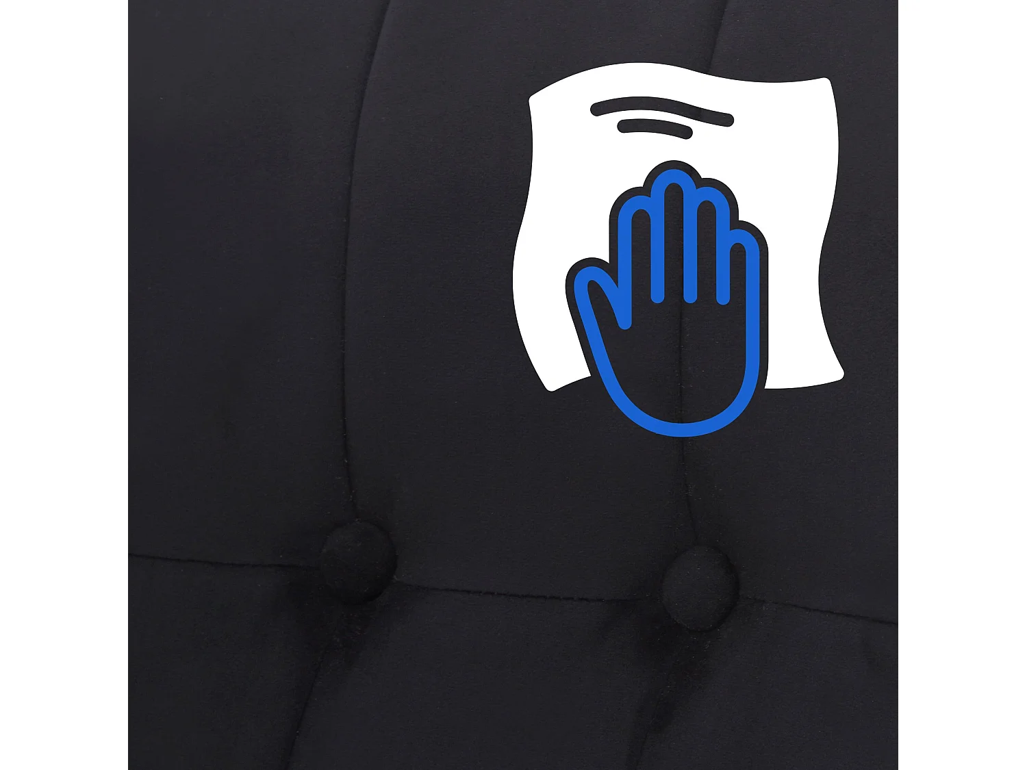 Fauteuil à bascule - Velours - Noyer / Noir - Saltillo