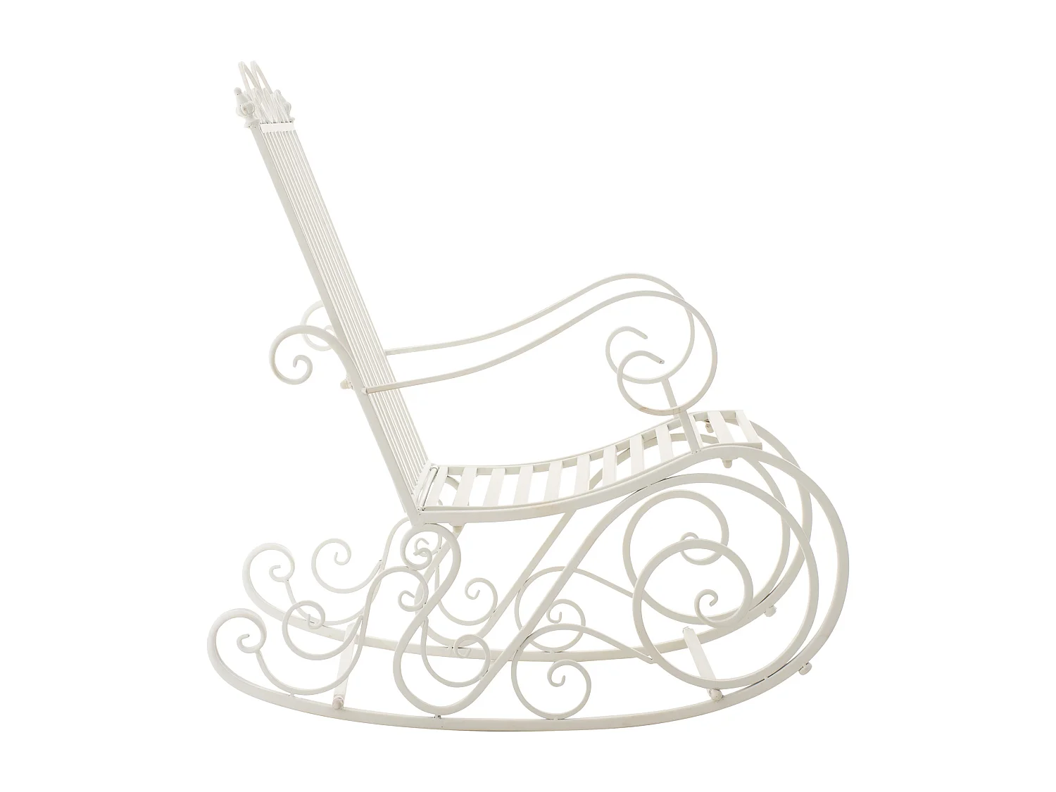 Fauteuil à bascule - Métal - Blanc - Smilla