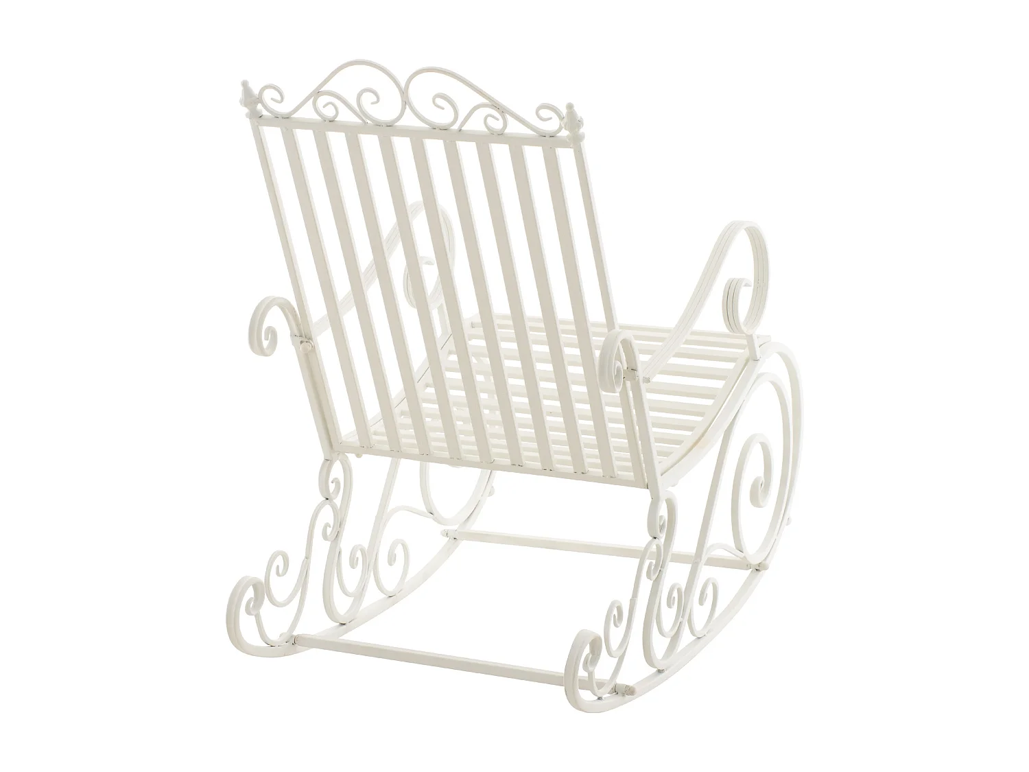 Fauteuil à bascule - Métal - Blanc - Smilla