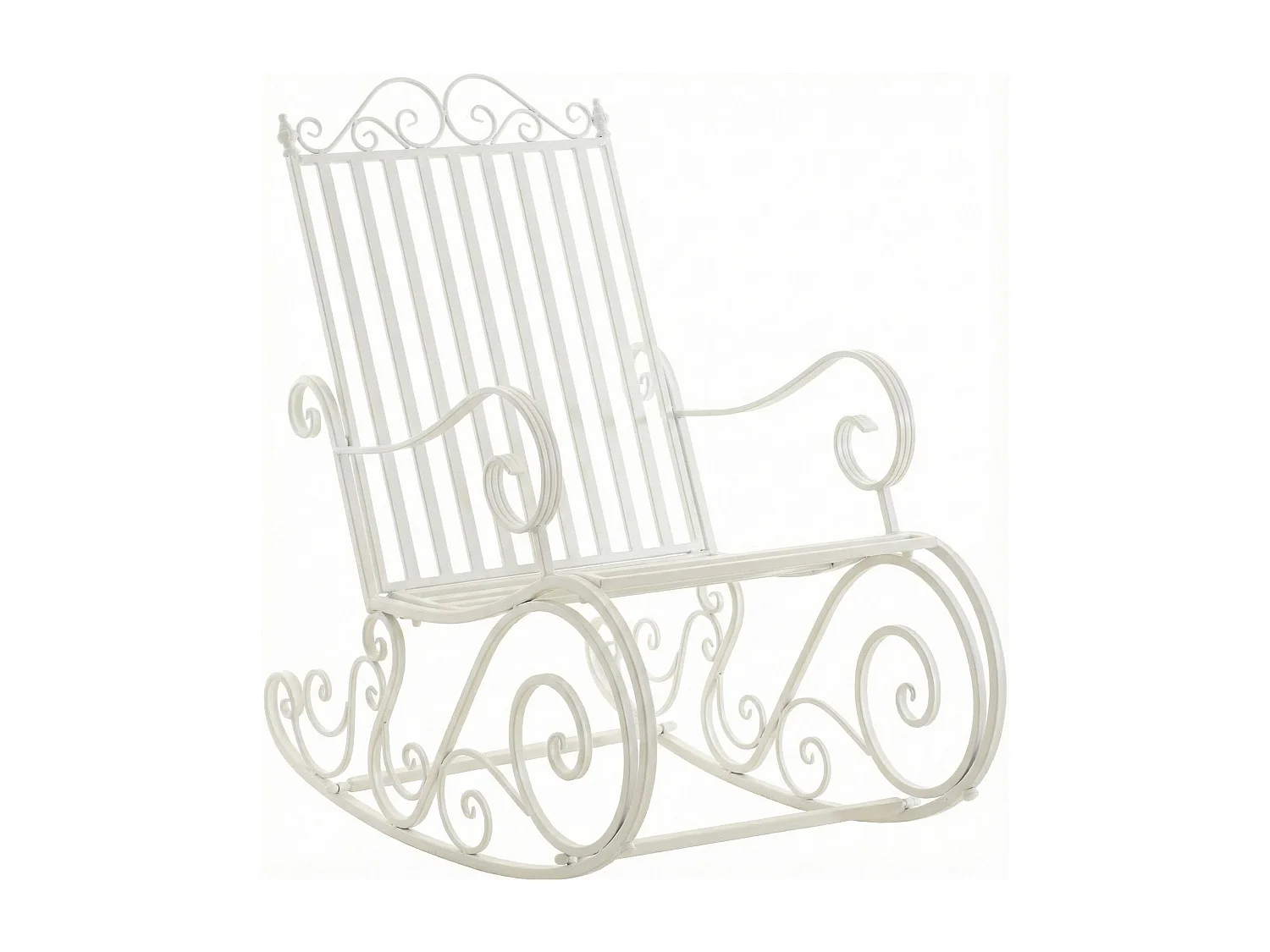 Fauteuil à bascule - Métal - Blanc - Smilla