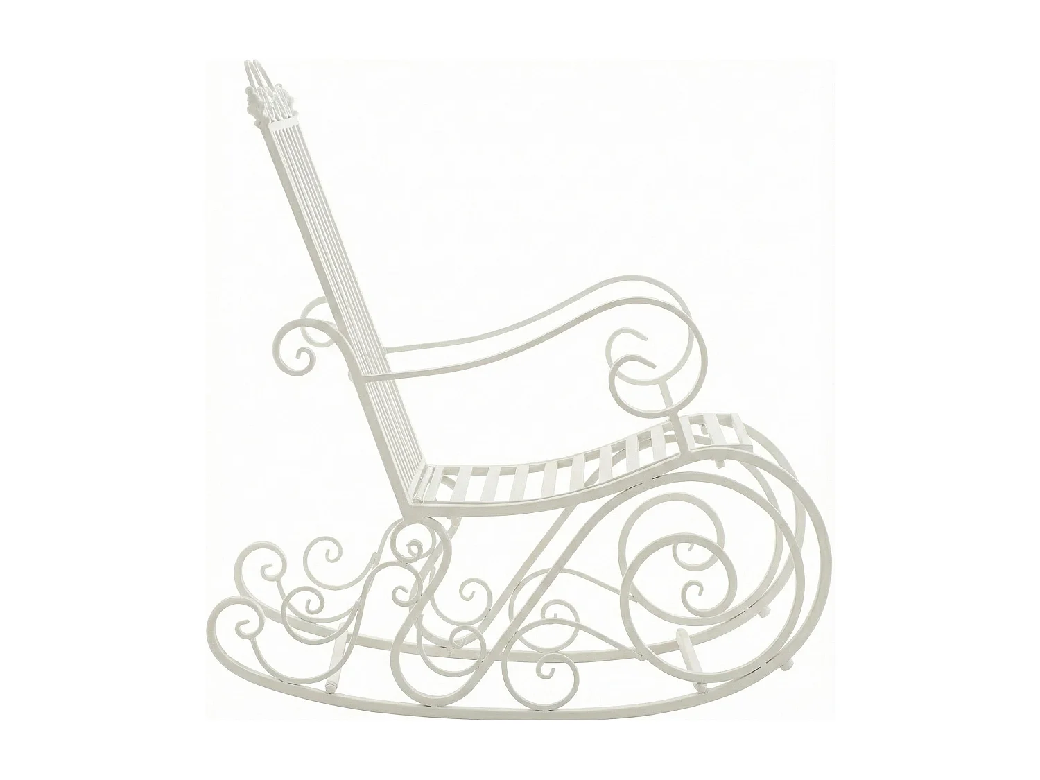 Fauteuil à bascule - Métal - Blanc - Smilla