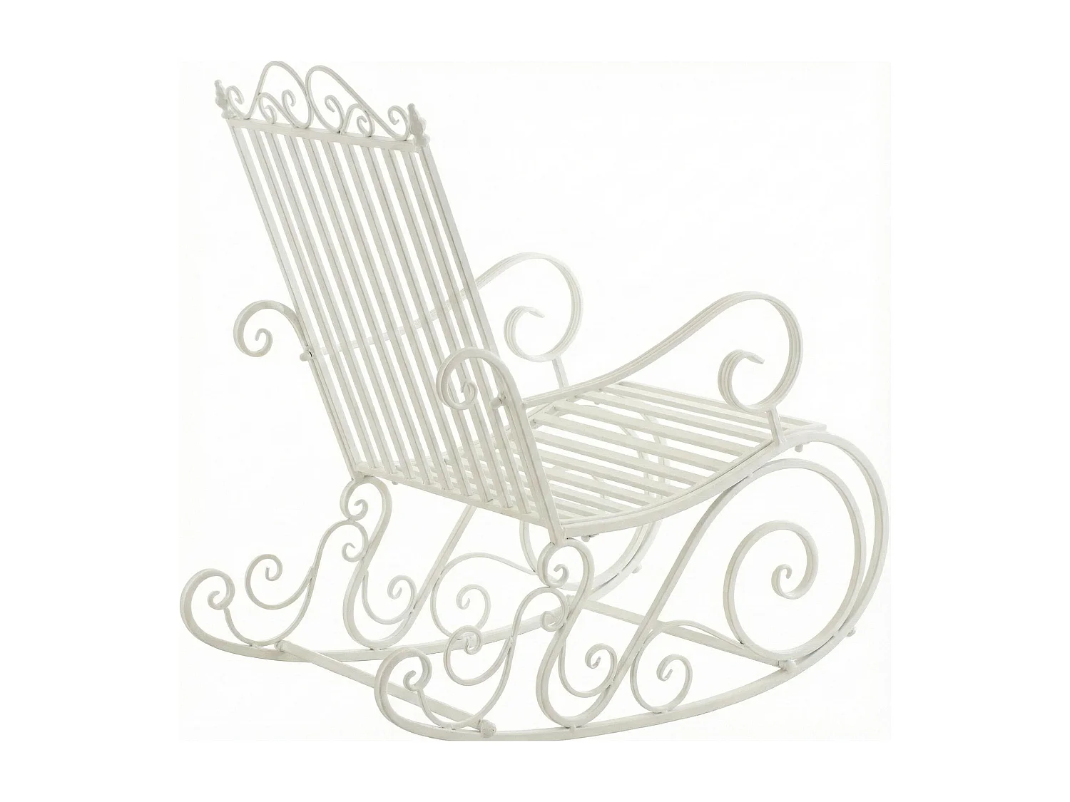 Fauteuil à bascule - Métal - Blanc - Smilla