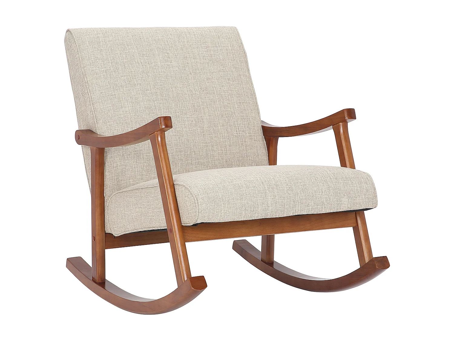 Fauteuil à bascule - Tissu - Crème - Morelia