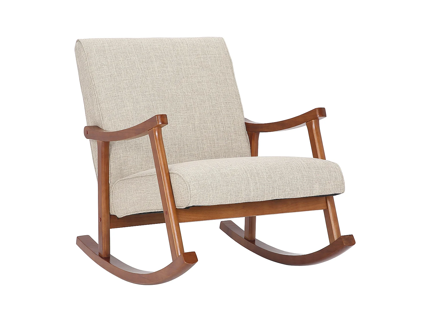 Fauteuil à bascule - Tissu - Crème - Morelia