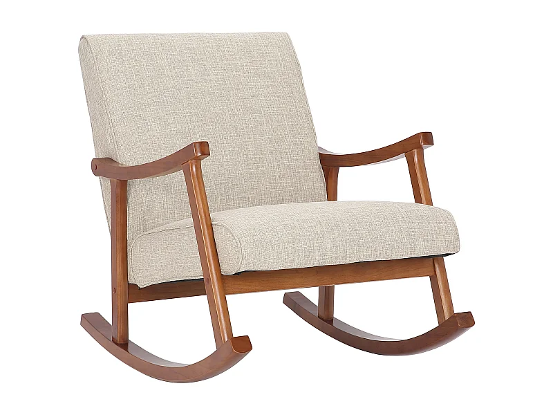 Fauteuil à bascule - Tissu - Crème - Morelia