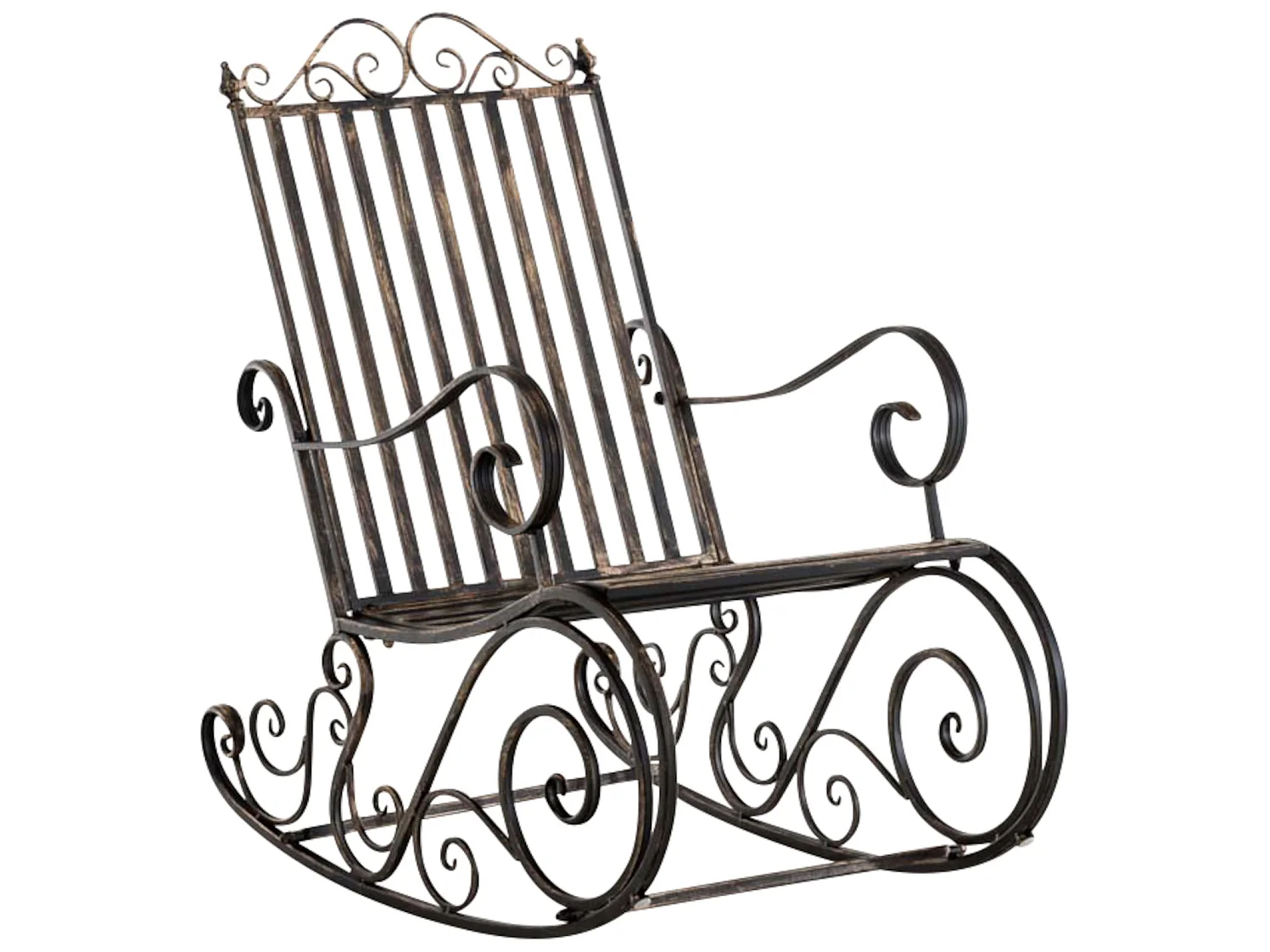 Lot de 2  Fauteuil à bascule - Métal & Antique clair - Bronze - Smilla