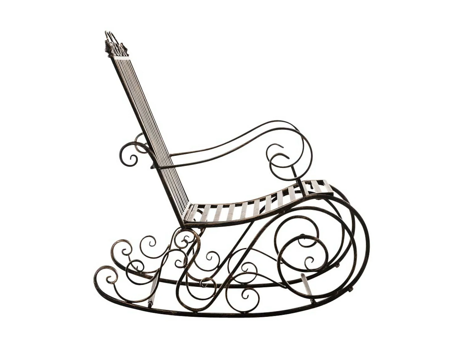 Lot de 2  Fauteuil à bascule - Métal & Antique clair - Bronze - Smilla