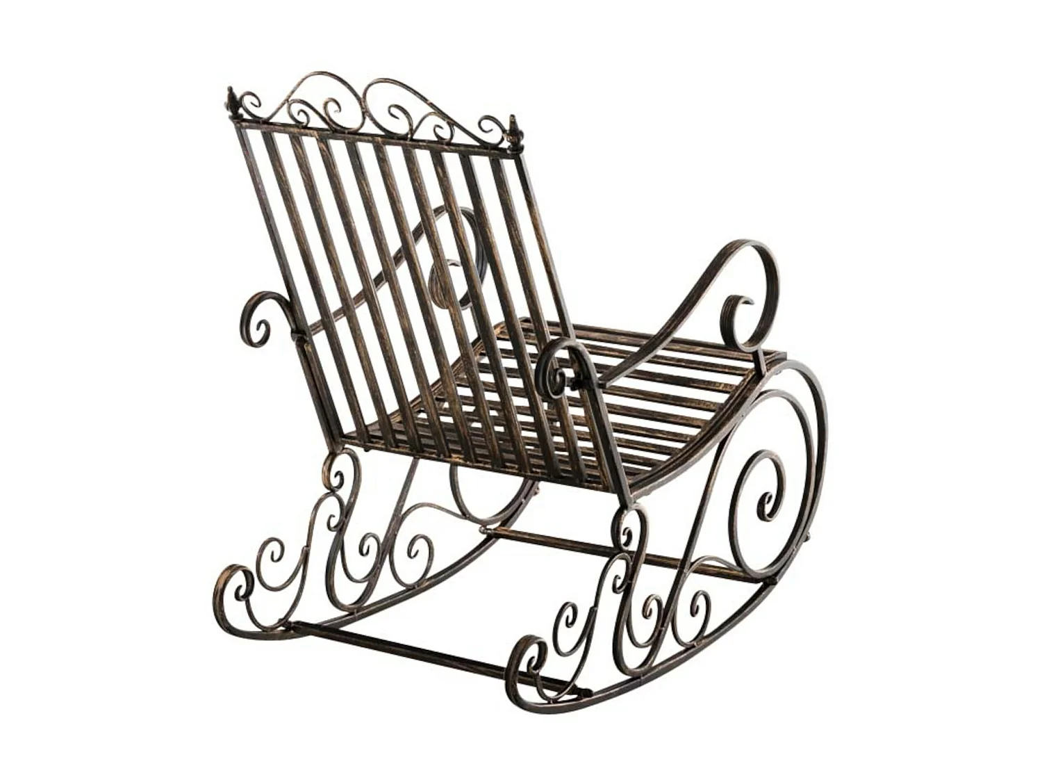 Lot de 2  Fauteuil à bascule - Métal & Antique clair - Bronze - Smilla