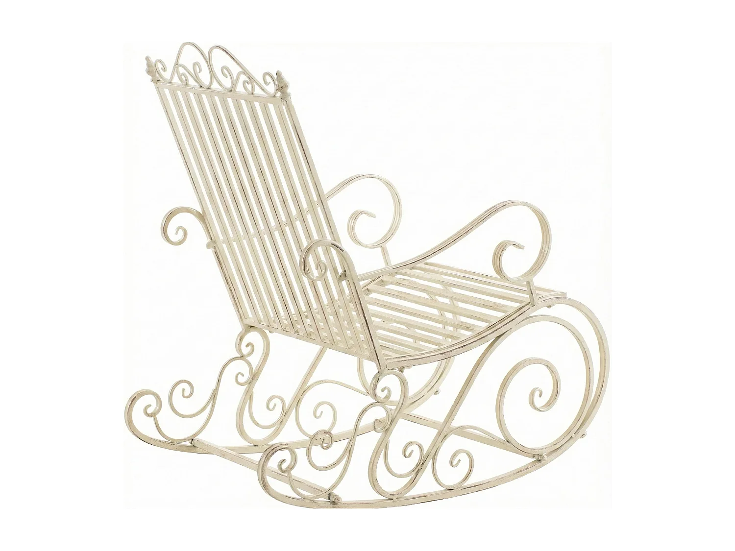 Fauteuil à bascule - Métal - Crème antique - Smilla