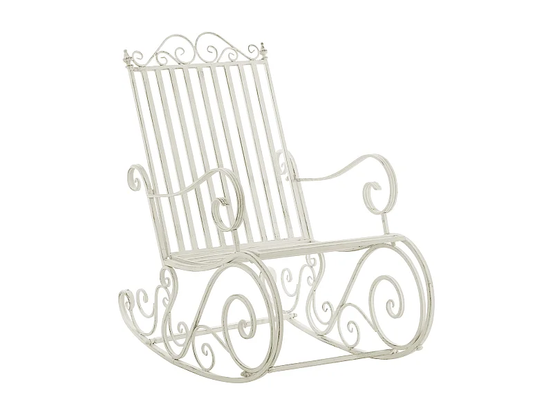 Fauteuil à bascule - Métal - Blanc antique - Smilla