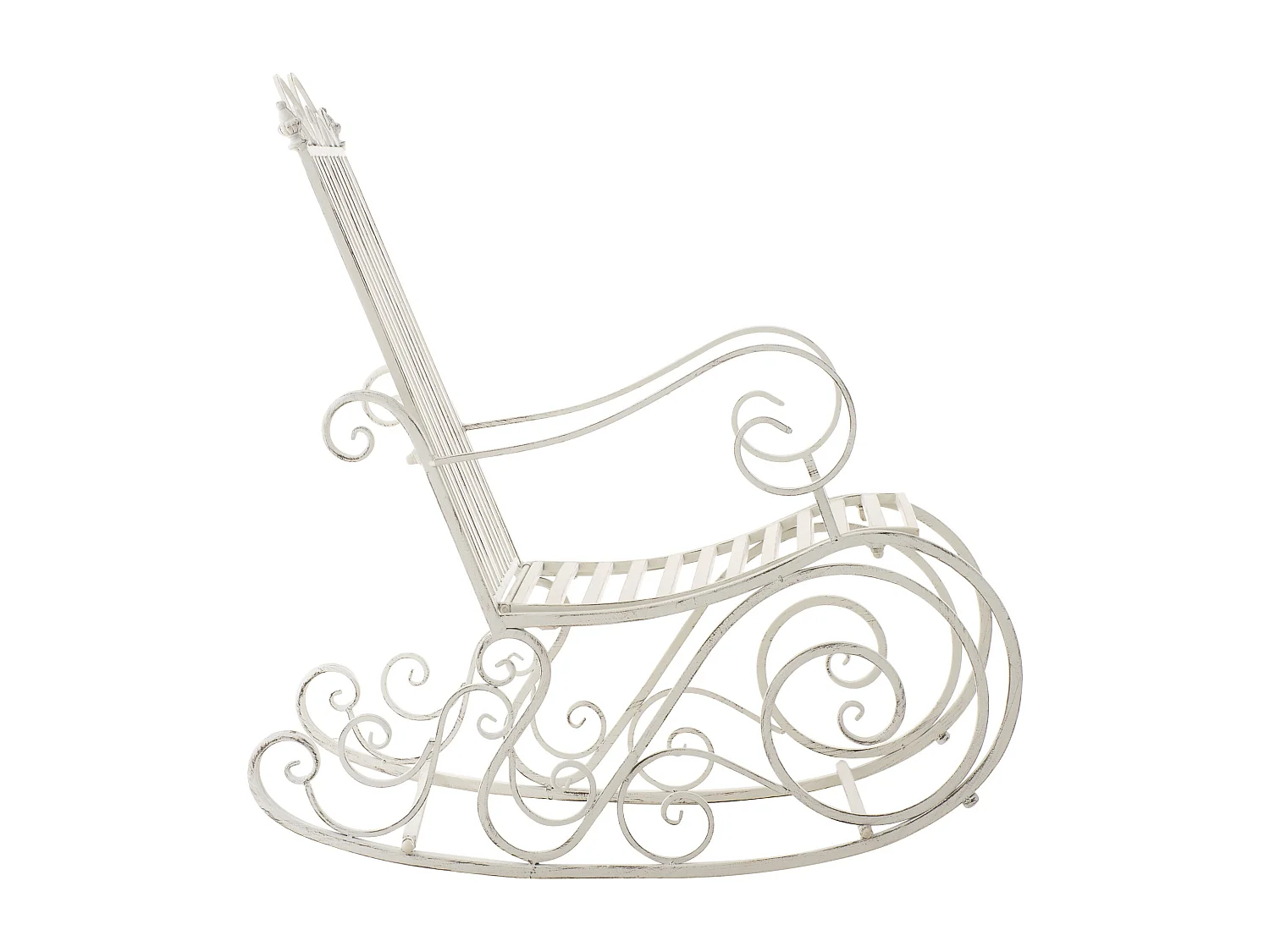 Fauteuil à bascule - Métal - Blanc antique - Smilla