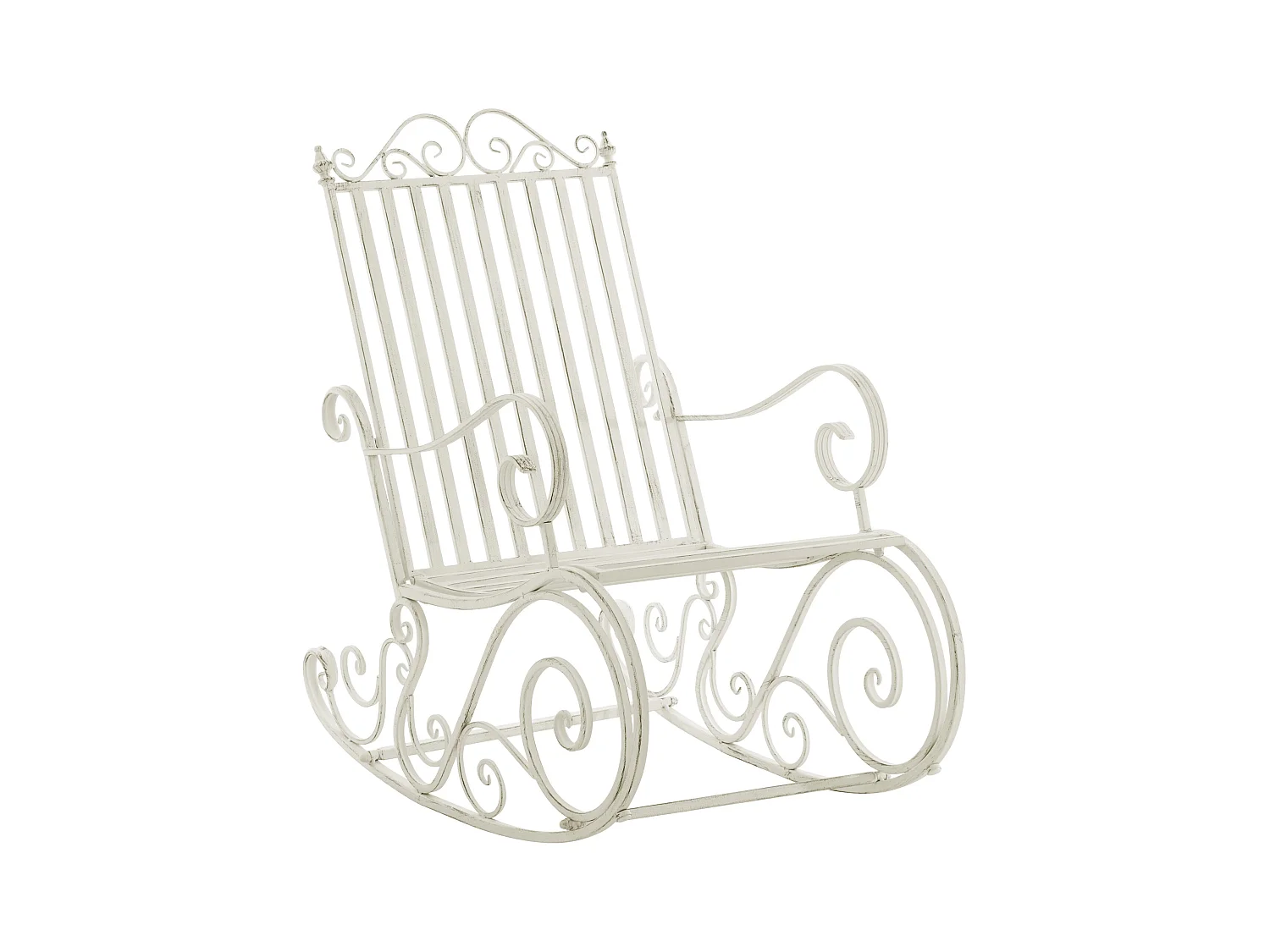 Fauteuil à bascule - Métal - Blanc antique - Smilla