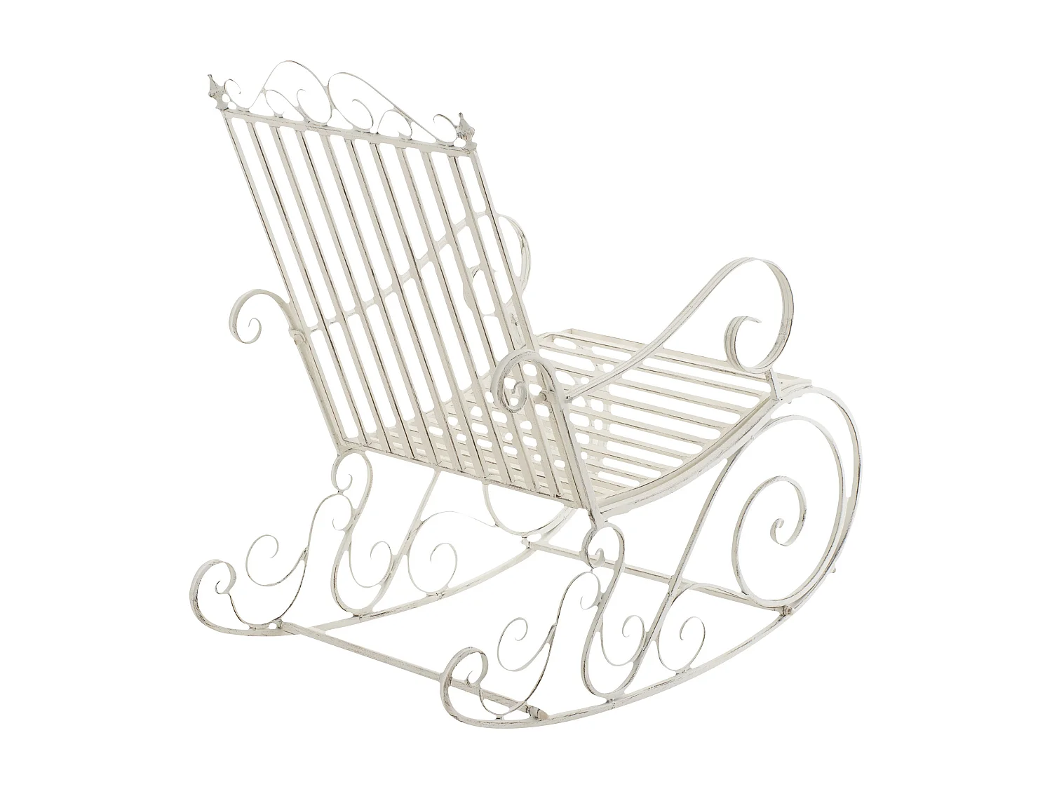 Fauteuil à bascule - Métal - Blanc antique - Smilla