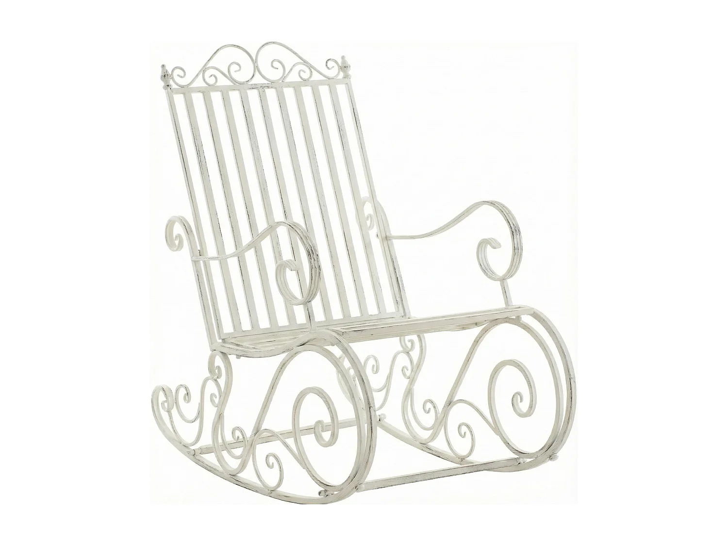 Fauteuil à bascule - Métal - Blanc antique - Smilla