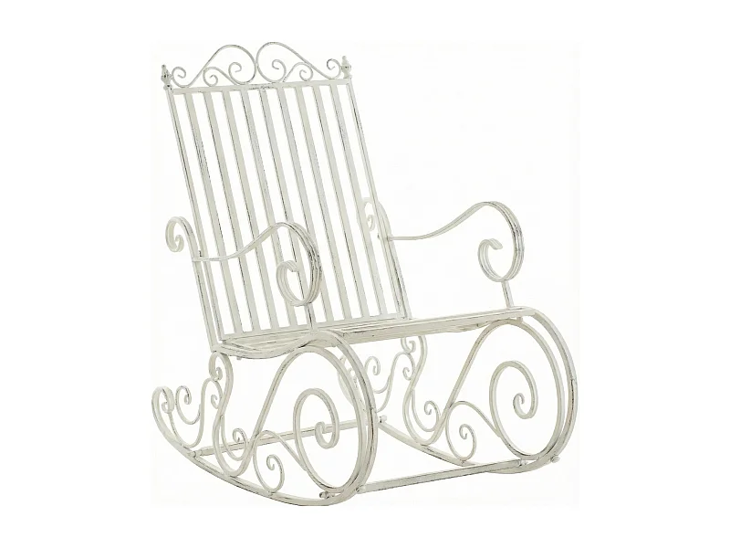 Fauteuil à bascule - Métal - Blanc antique - Smilla