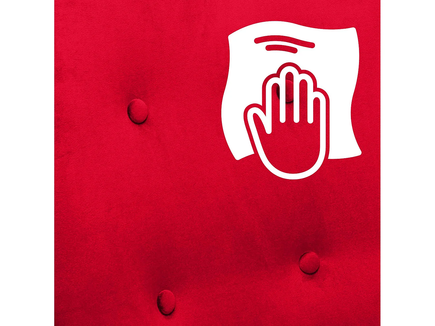 Fauteuils à bascule - Velours & Métal - Rouge - Sanka