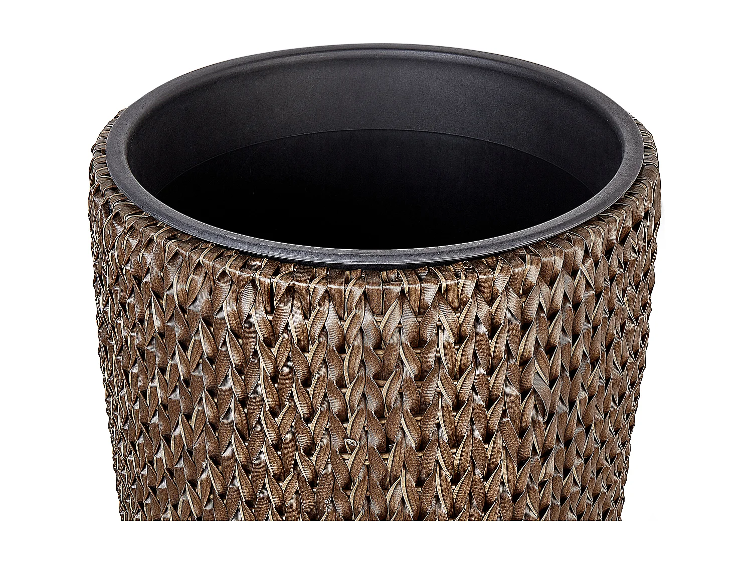 Set van 2 bloempotten CEDRUS PE rotan 37/45 cm Bruin