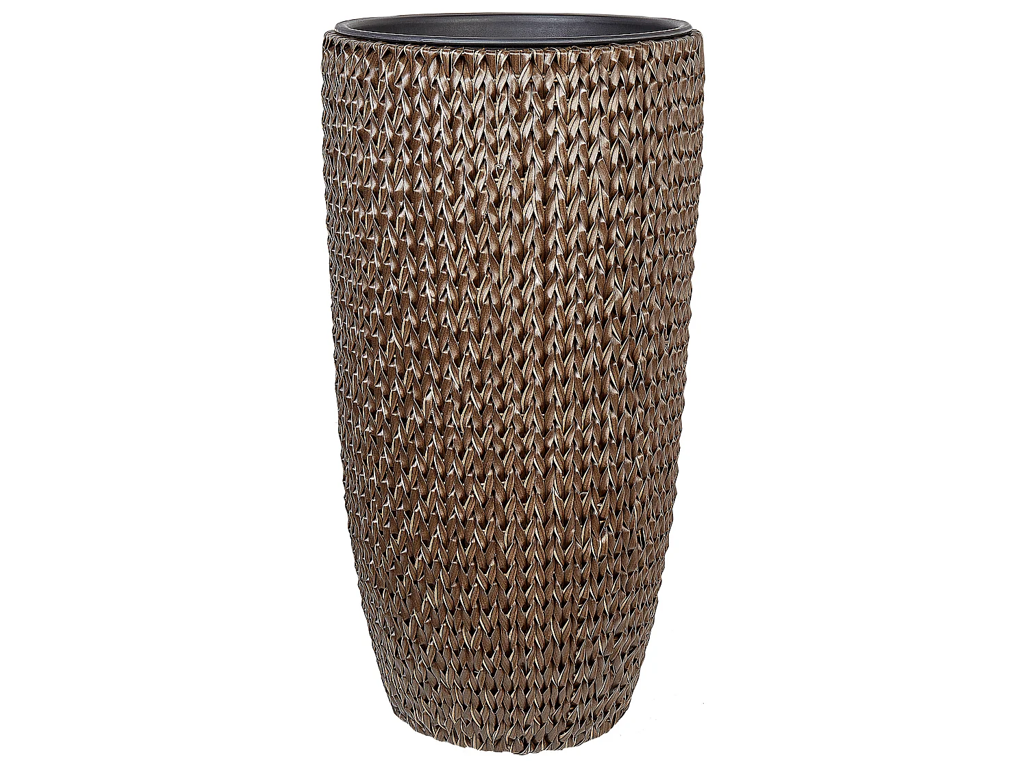 Set mit 2 Blumentöpfen CEDRUS PE Rattan 37/45 cm Braun