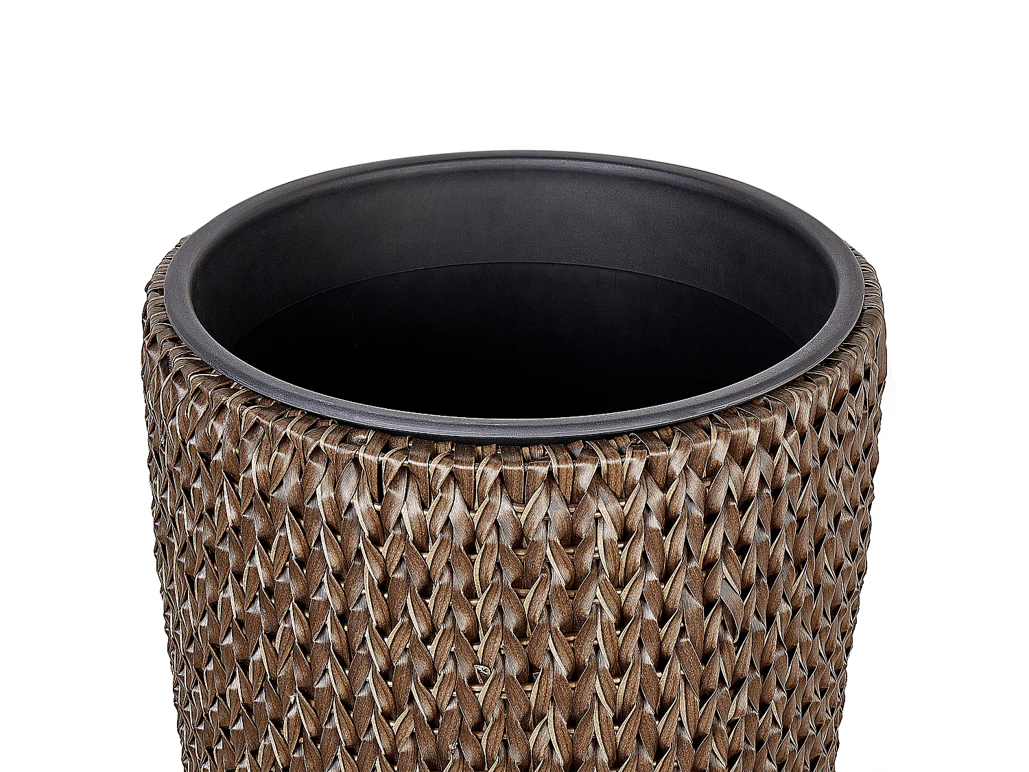 Set mit 2 Blumentöpfen CEDRUS PE Rattan 37/45 cm Braun