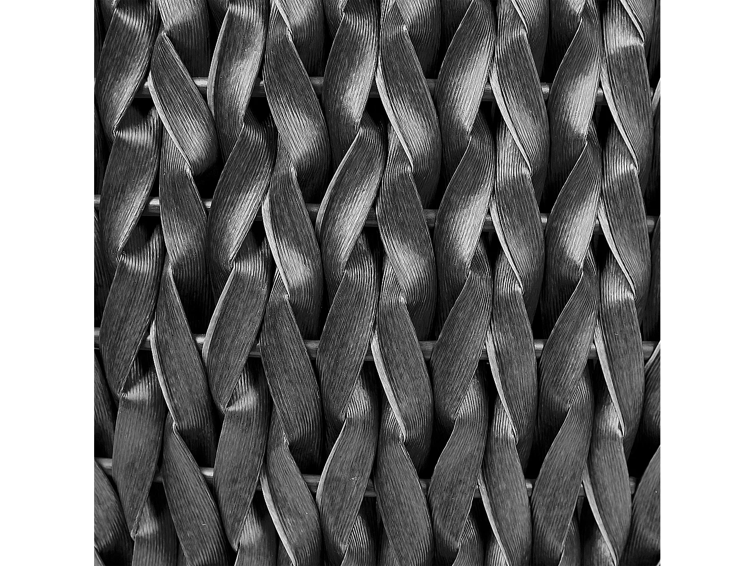 Conjunto de 2 macetas CEDRUS Ratán sintético 37/45 cm Negro