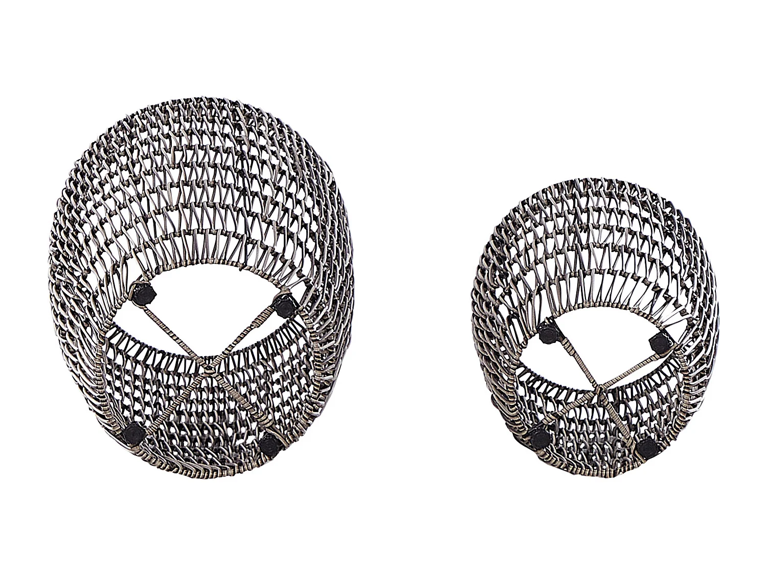 Lot de 2 pots de fleurs CHELONE 26/34 cm Marron