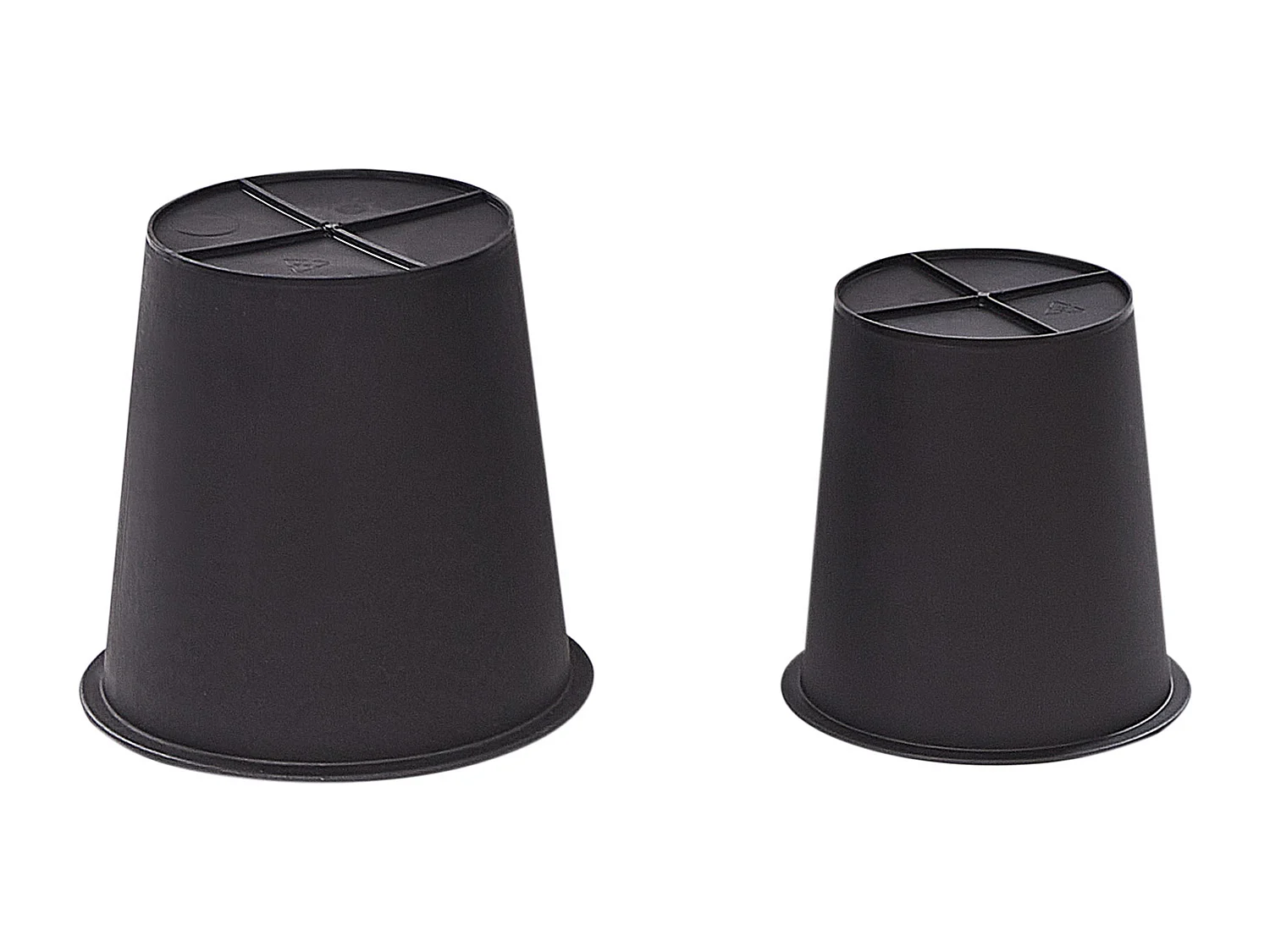 Lot de 2 pots de fleurs CHELONE 26/34 cm Marron