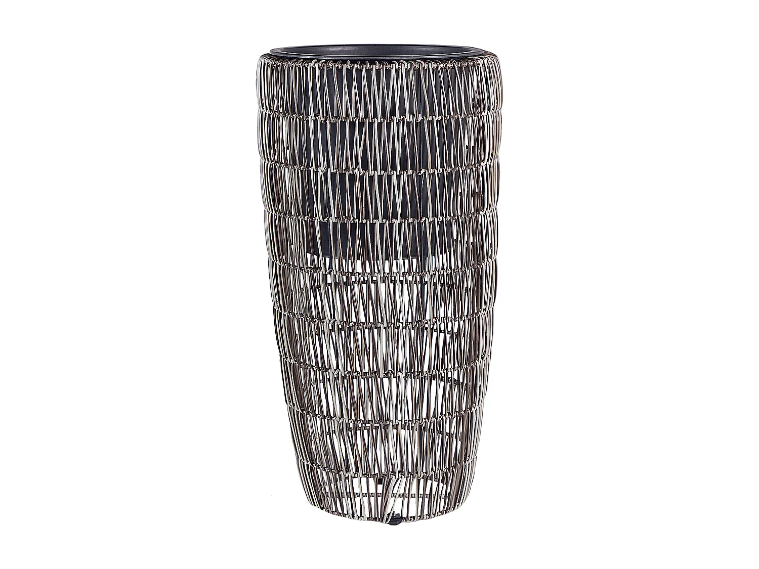 Set mit 2 Blumentöpfen CHELONE PE Rattan 26/34 cm Braun