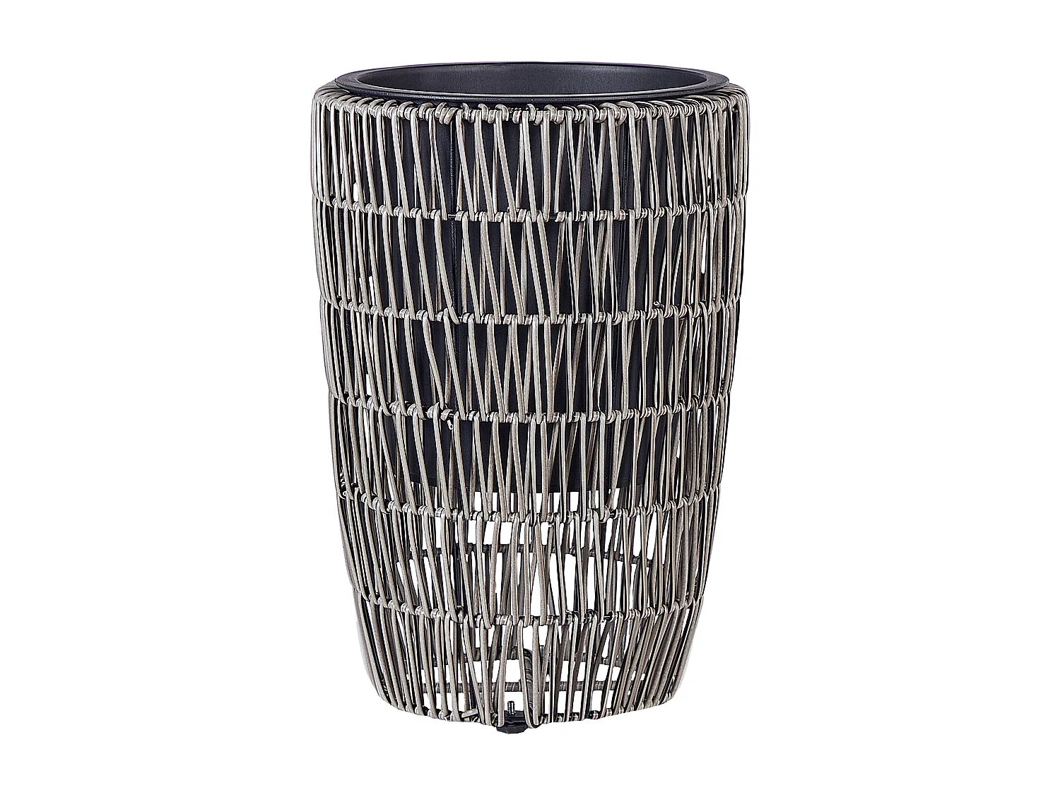 Set mit 2 Blumentöpfen CHELONE PE Rattan 26/34 cm Braun