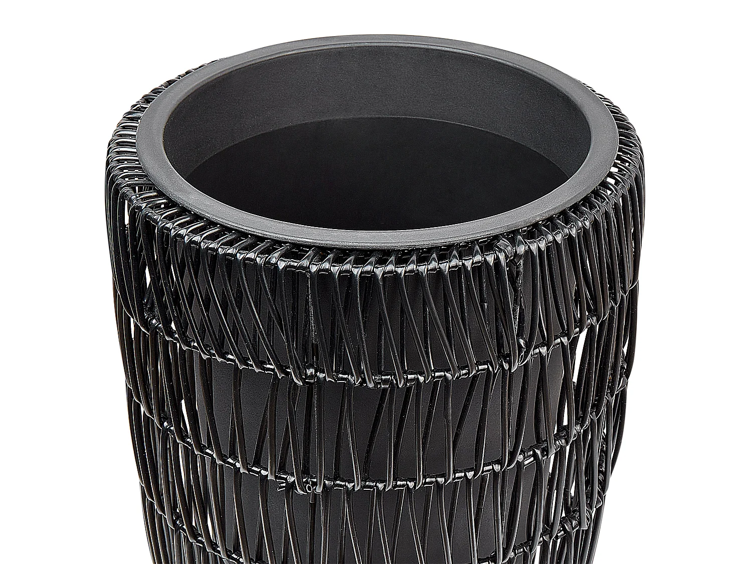 Lot de 2 pots de fleurs CHELONE Polyrotin 26/34 cm Noir