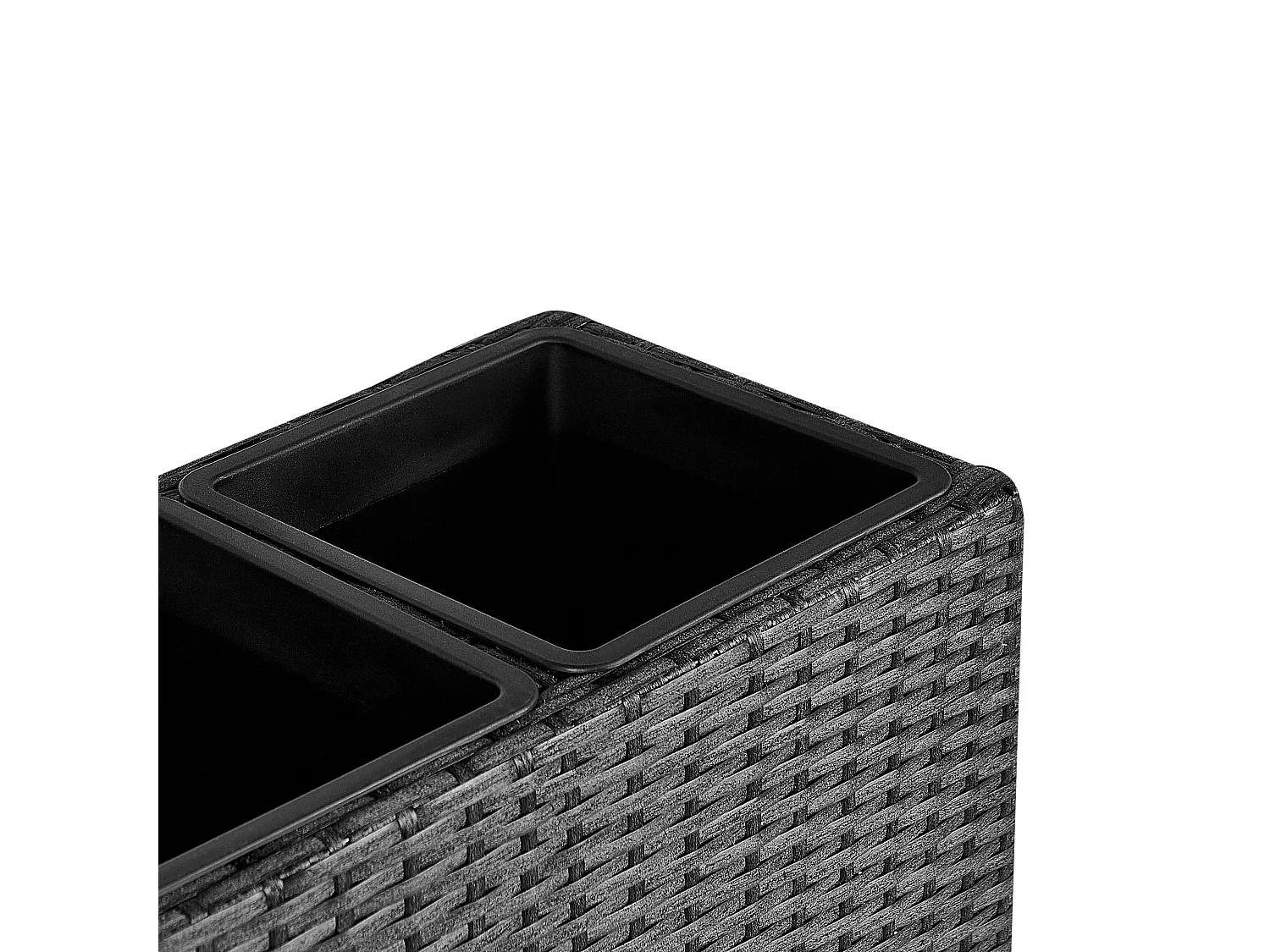 Cache-pot sur pied CARAGANA 77 cm Noir