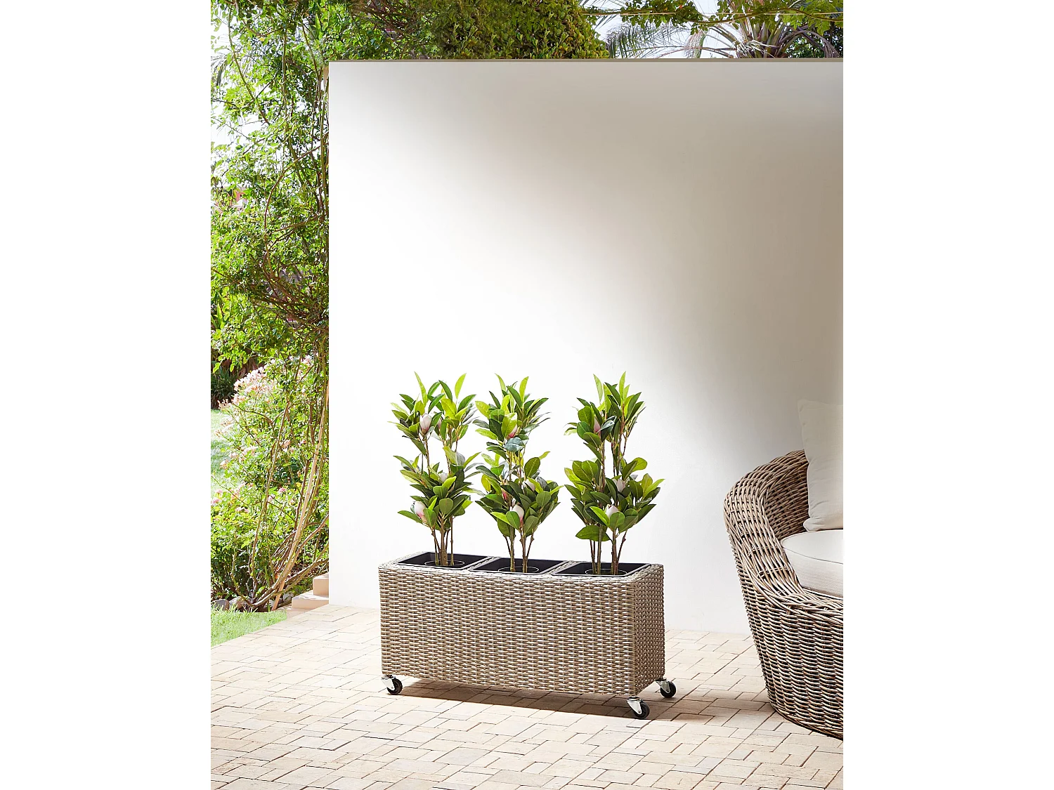 Cache-pot BELLIS 82 cm Marron clair