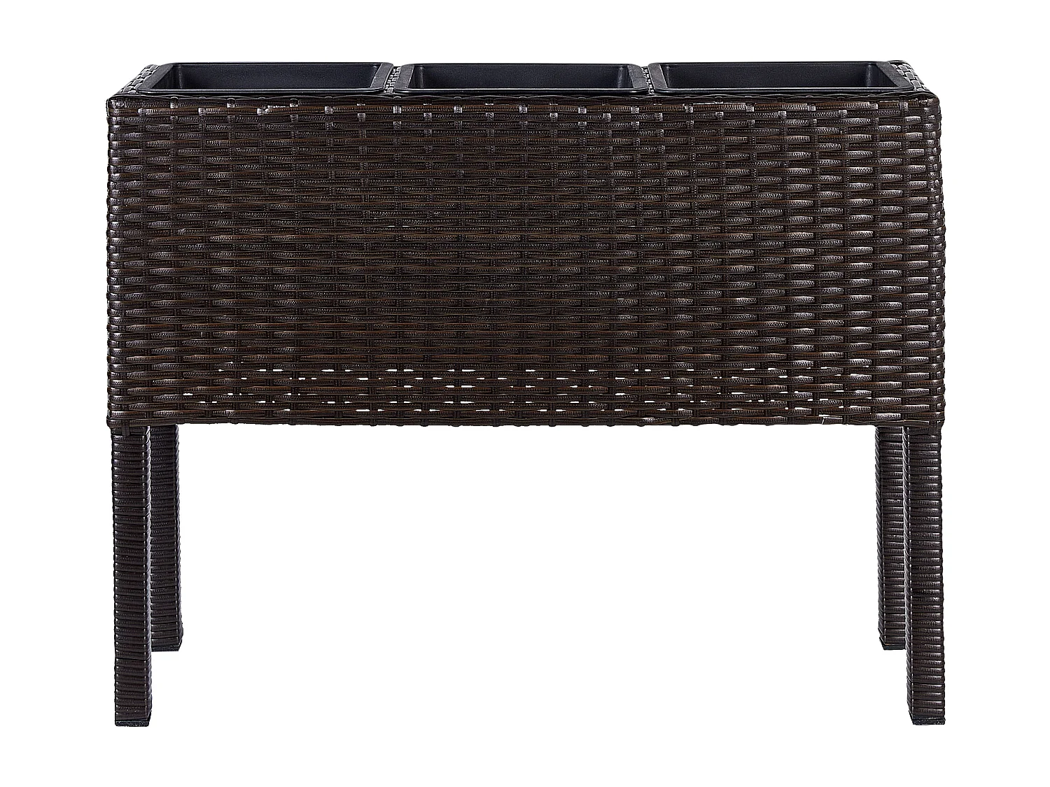 Doniczka na nóżkach CARAGANA Technorattan 77 cm Ciemnobrązowy