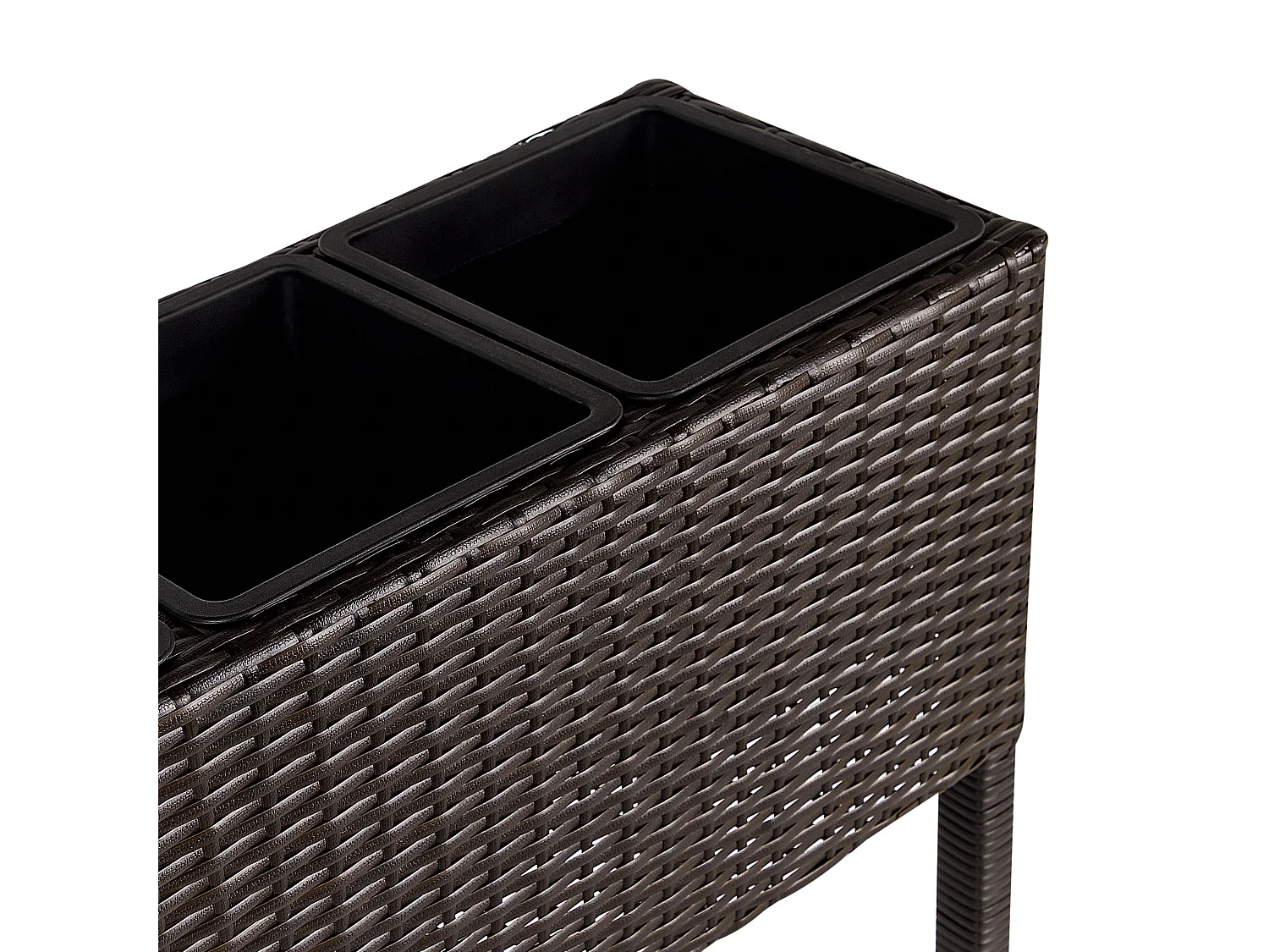 Doniczka na nóżkach CARAGANA Technorattan 77 cm Ciemnobrązowy