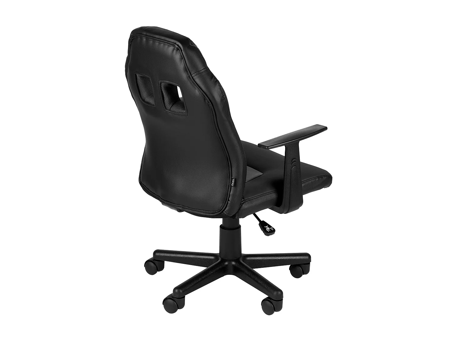 Chaise de bureau - Similicuir - Noir / Noir - Fun