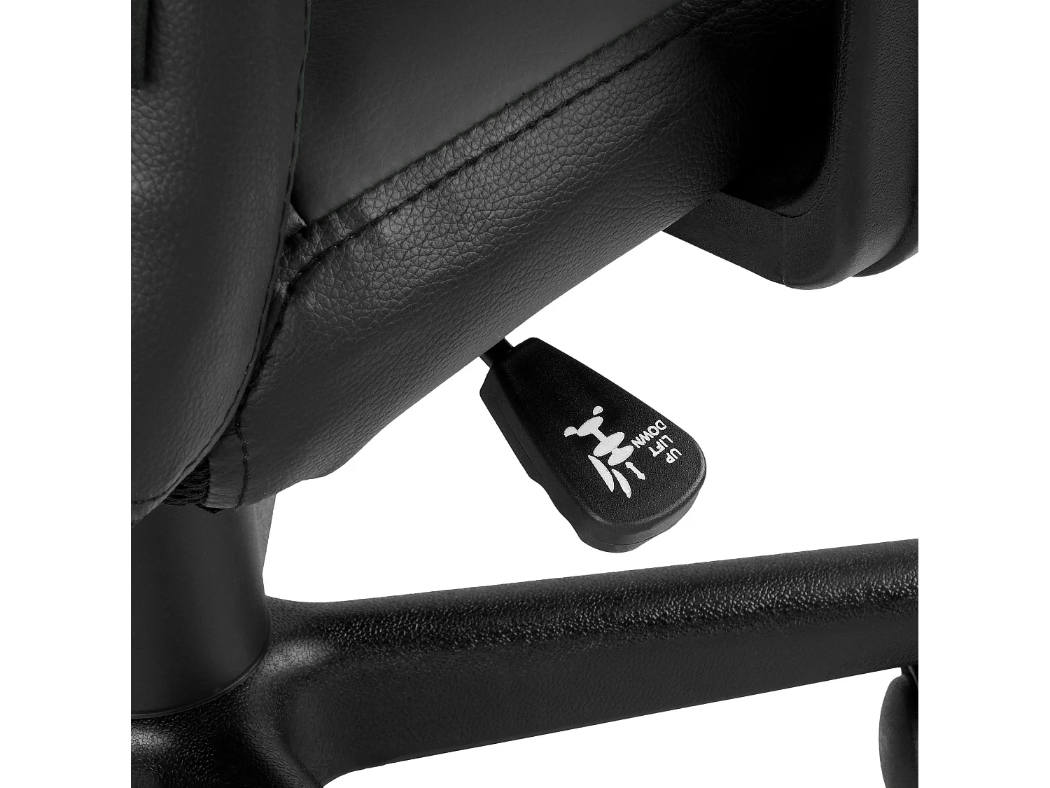 Chaise de bureau - Similicuir - Noir / Noir - Fun