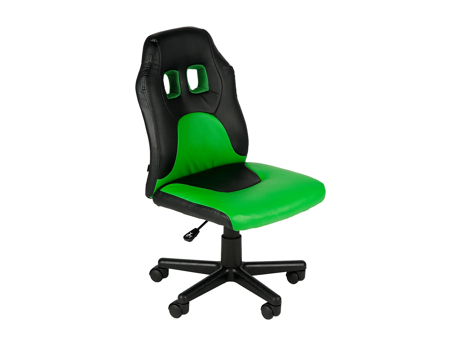 Chaise de bureau - Similicuir - Noir / Vert - Fun