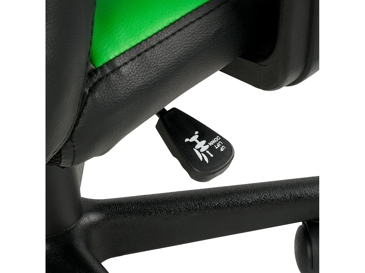 Chaise de bureau - Similicuir - Noir / Vert - Fun