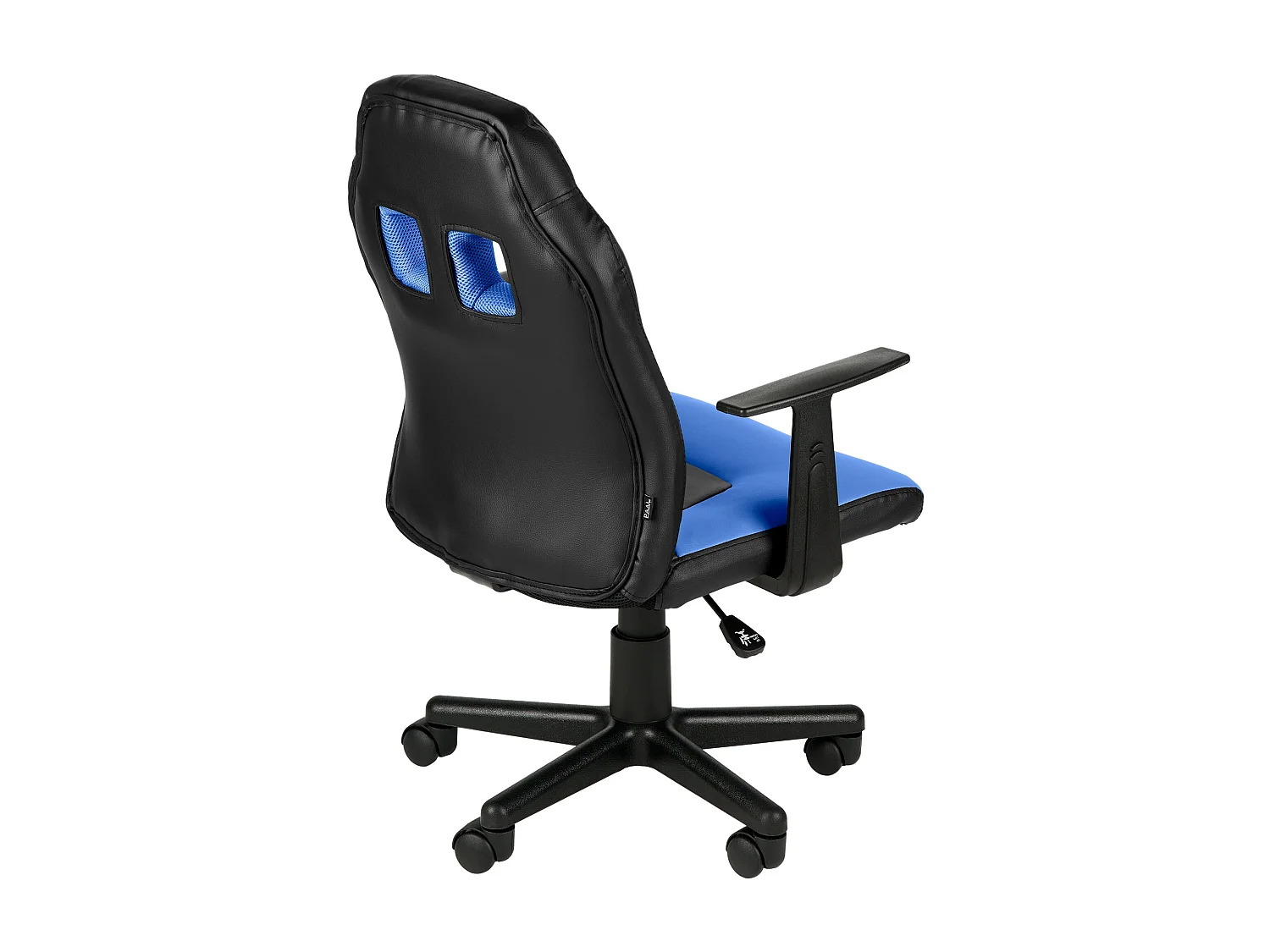 Chaise de bureau - Similicuir - Noir / Bleu - Fun