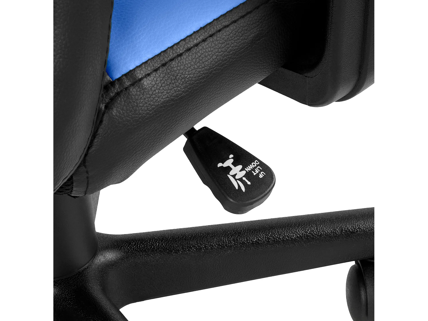 Chaise de bureau - Similicuir - Noir / Bleu - Fun