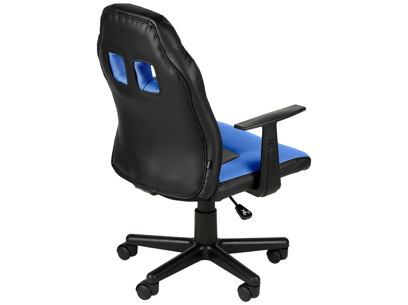 Chaise de bureau - Similicuir & Nature - Noir / Bleu - Fun