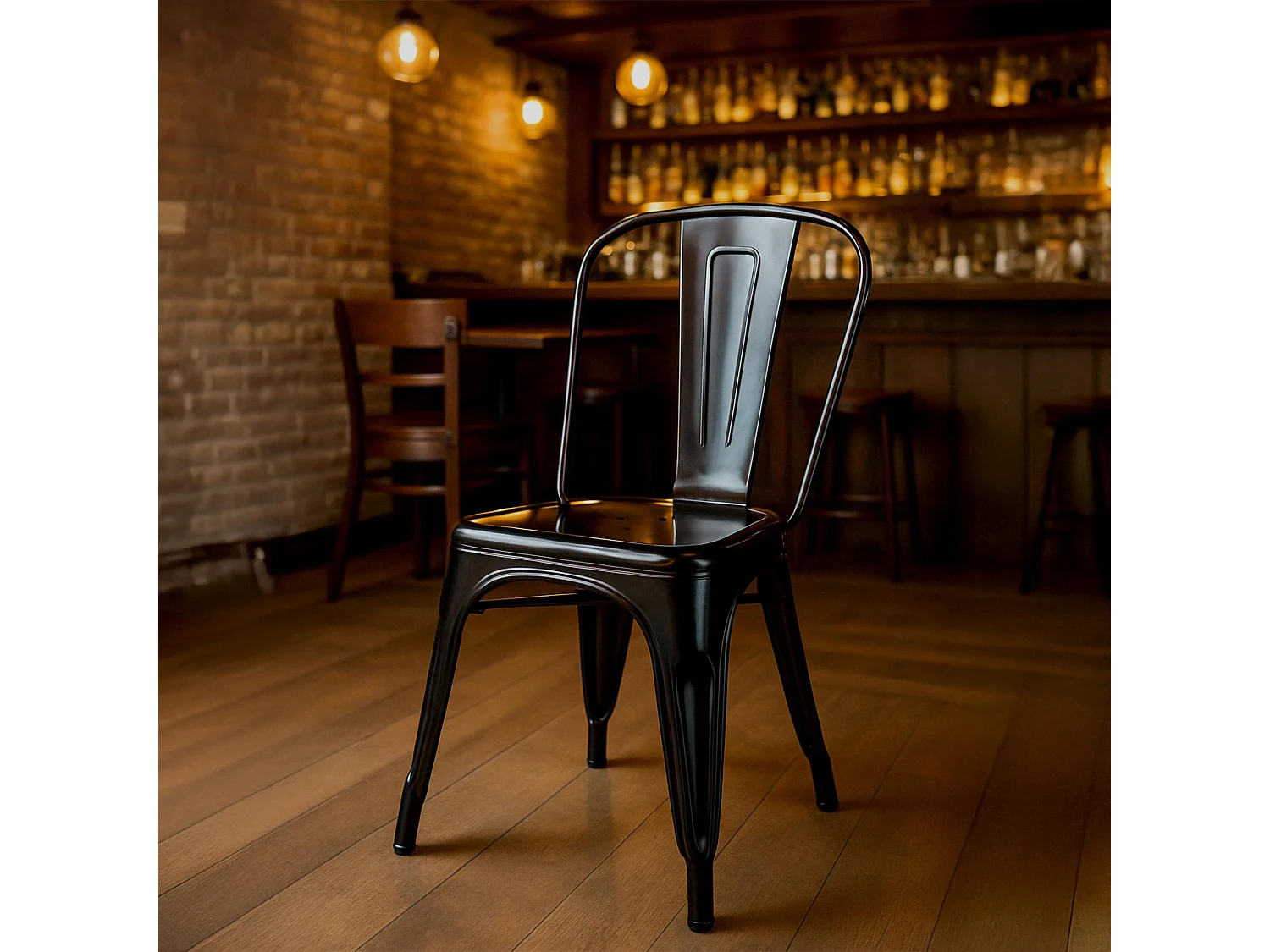 Bistrostoel - Metaal - zwart - Benedikt