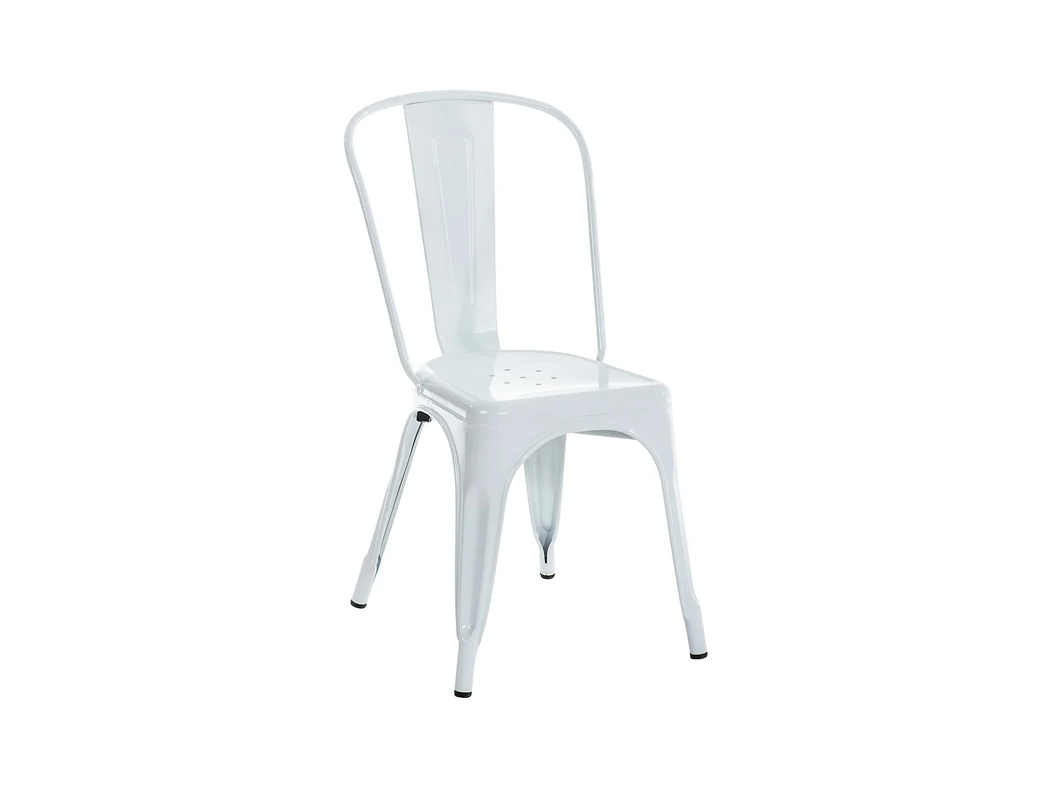 Chaise de bistrot - Métal - Blanc - Benedikt